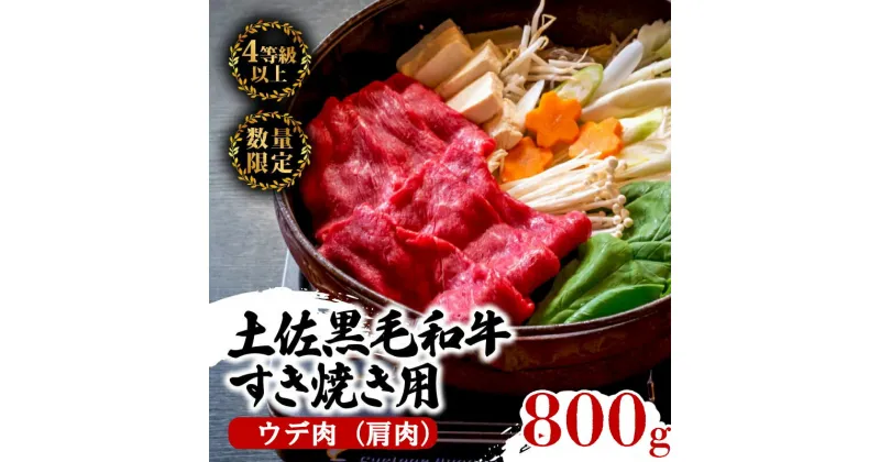 【ふるさと納税】 黒毛 和牛 特選 ウデ肉 800g （ 400g × 2パック ） | A5 A4 最上位 等級 ランク 小分け すき焼き用 スキヤキ用 高級 特上 人気 ランキング 牛肉 肉ギフトプレゼント誕生日食べ物 お取り寄せ グルメ 贈り物 父の日 BBQ お歳暮 高知県 須崎 TM004