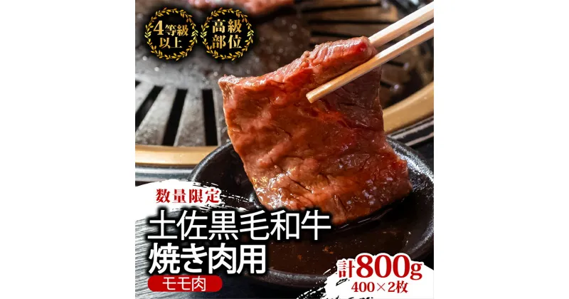 【ふるさと納税】 土佐 黒毛 和牛 焼肉用 800g （ 400g × 2パック ） | 特撰 モモ肉 最上位等級 A4 A5 最高ランク 贅沢 焼き肉 やきにく 小分け 冷凍 国産 ブランド 和牛 牛肉 大人気 ギフト ランキング 限定 BBQ バーベキュー キャンプ アウトドア 高知県 須崎 TM005