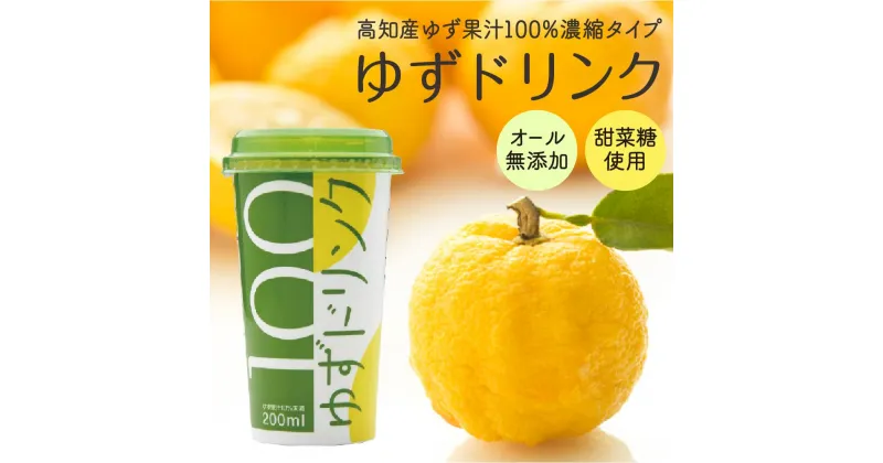 【ふるさと納税】 柚子 ゆず ドリンク 200ml × 12本 果物 果汁 高知県産 ユズ 100% 須崎市 EA034