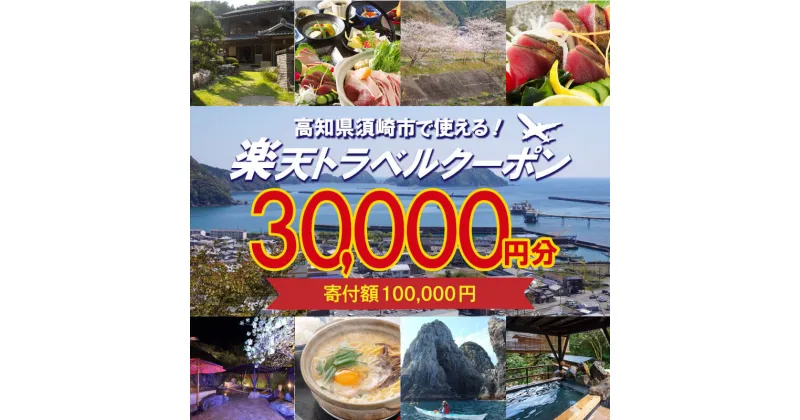 【ふるさと納税】 高知県須崎市の対象施設で使える楽天トラベルクーポン 寄付額100,000円