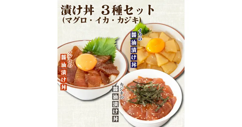 【ふるさと納税】 マグロ イカ カジキ 醤油漬け丼 各2パック セット マグロ キハダマグロ カジキマグロ イカ 烏賊 漬け丼 個包装 便利 どんぶり