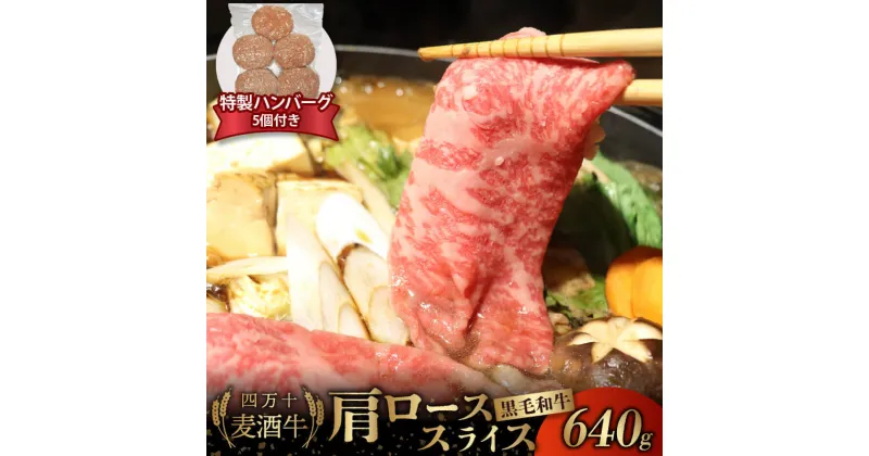 【ふるさと納税】 牛肉 肩ロース スライス 640g ハンバーグ 合い挽き 150g × 5個 セット 冷凍 四万十麦酒牛