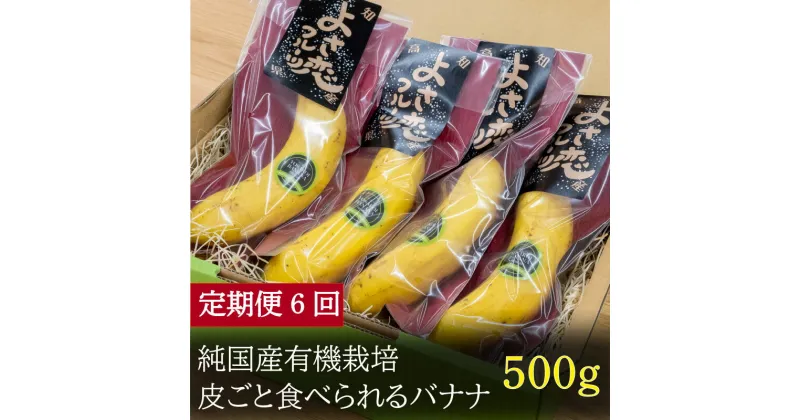 【ふるさと納税】 【毎月6回定期便】 高級 バナナ 500g 以上 6回 国産 有機栽培 高知初 糖度 25度以上 果物 フルーツ 高知県 須崎市