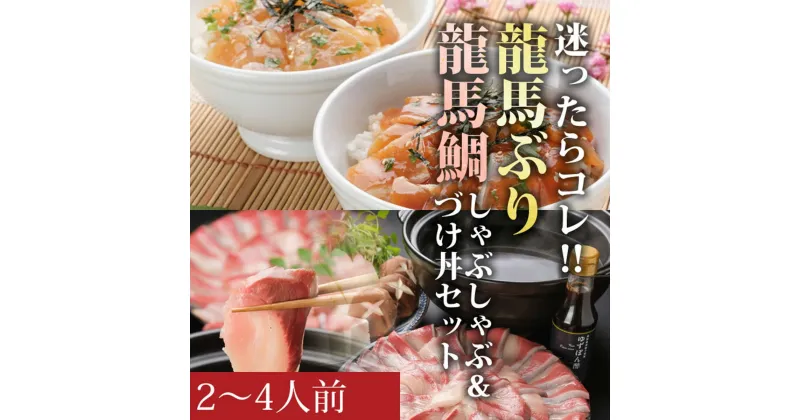 【ふるさと納税】龍馬ぶりしゃぶと龍馬ぶり＆龍馬鯛の漬け丼セット