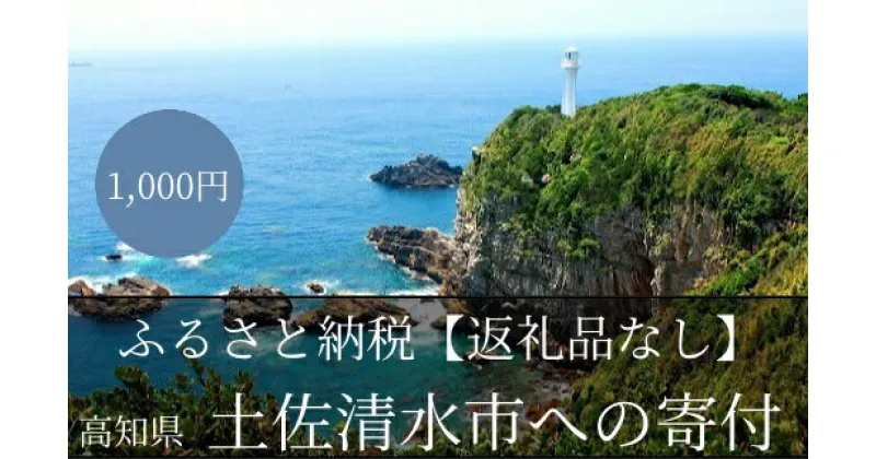 【ふるさと納税】【返礼品なしの応援1】高知県土佐清水市 足摺岬 大自然 さかなのまち まちづくり 1000円 千円 ふるさと 地域 環境 海山川 遍路道 おまかせ 支援 応援 寄付金 寄付のみ 返礼品無し 高知県 高知 土佐清水 故郷納税 ふるさとのうぜい【R00001】