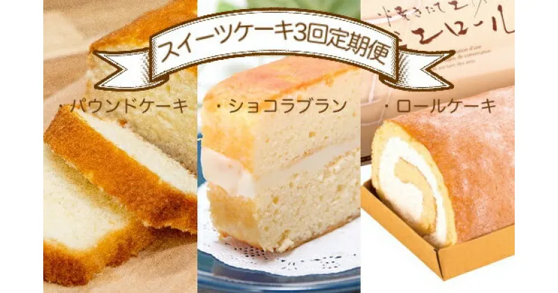 【ふるさと納税】スイーツケーキ3回定期便（パウンドケーキ・ショコラブラン・ロールケーキ） お菓子 デザート おやつ 焼き菓子 洋菓子 おかし 菓子 詰め合わせ 3ヶ月 定期便 パウンドケーキ 人気 おすすめ 高知県 土佐清水市 送料無料【J00002】