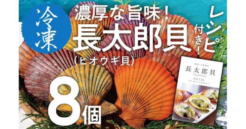 【ふるさと納税】黒潮の恵 冷凍 ヒオウギ貝8個セット（ホタテの仲間）長太郎貝 アウトドア キャンプ バーベキュー 魚貝 殻付 貝柱 酒蒸し 真空パック バーベキュー BBQ 貝 ヒオウギ貝 高知県 土佐清水市 送料無料 ふるさとのうぜい 故郷納税【R00802】