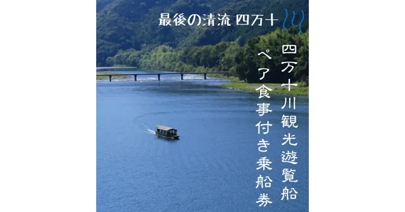 【ふるさと納税】R5-124．四万十川観光遊覧船　ペア食事付乗船券