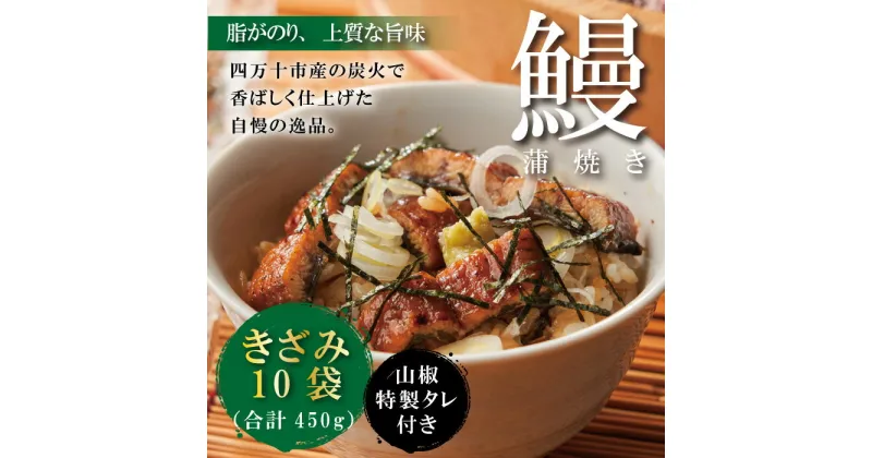 【ふるさと納税】 23-1036．＜四万十食品＞うなぎ蒲焼きざみ10袋(合計450g)／K10 鰻 ウナギ うなぎ お取り寄せ グルメ きざみ お楽しみ おいしい ギフト 食べ物 食品 おかず ひつまぶし 国産鰻 蒲焼 うなぎ蒲焼 鰻蒲焼 冷凍 送料無料 国産 高知 高知県 四万十 四万十市