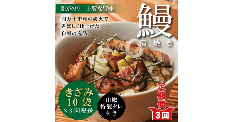 【ふるさと納税】23-1037．【3回定期便】3ヵ月連続＜四万十食品＞うなぎ蒲焼きざみ10袋(合計450g)／K10 鰻 ウナギ うなぎ お取り寄せ グルメ きざみ お楽しみ ギフト ひつまぶし 国産鰻 蒲焼 うなぎ蒲焼 ウナギ蒲焼 鰻蒲焼 冷凍 送料無料 国産 高知 高知県 四万十 四万十市