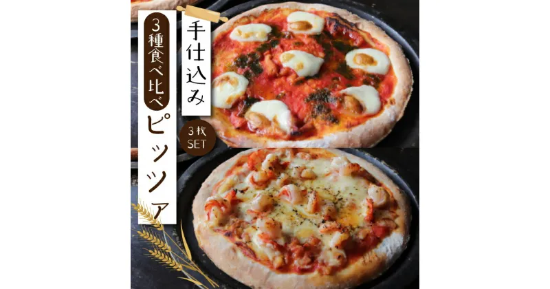 【ふるさと納税】R5-169．サクサク食感で大人気！手仕込みピッツァ3種類食べ比べセット 国産 高知県 四万十 四万十市 しまんと 総菜 おかず おもてなし お取り寄せ 送料無料 ピザ ピッツァ 本格 食べ比べ パーティー