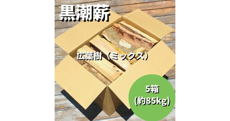 【ふるさと納税】24-266．【数量限定】薪ストーブやアウトドアに！ 黒潮薪本舗 黒潮薪5箱 合計 約85kg 樫 広葉樹 キャンプ アウトドア 焚火 焚き火 薪ストーブ 暖炉 乾燥 ミックス 混合 安心 安全 すぐ使える 送料無料 【発送期間：2024年8月～2025年3月31日まで】