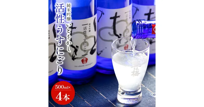 【ふるさと納税】日本酒 スパークリングワイン風！純米吟醸 いとをかし 活性うすにごり 500ml×4本 – お酒 おさけ セット 甘口 あまくち 甘い フルーティー 飲みやすい 飲料 飲み物 微炭酸 たんさん 生酒 14度 酸味 高木酒造 高知県 香南市【冷蔵】gs-0063