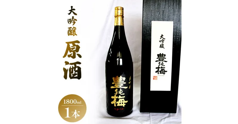 【ふるさと納税】華やかな香りの大吟醸原酒（ギフト用）1800ml×1本 – 日本酒 お酒 さけ 豊能梅 とよのうめ 送料無料 アルコール のし 贈り物 晩酌 高知県 香南市【常温】gs-0068