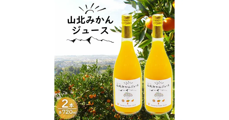 【ふるさと納税】山北みかんジュース 720ml×2本 – 果汁100％ 高知県産 ブランドみかん 温州みかん ストレート 果物 フルーツ 柑橘 オレンジ おいしい 甘い 飲み物 飲料 送料無料 のし 贈り物 ご褒美 ギフト お礼 御礼 感謝 お歳暮 高知県 香南市【常温】yk-0009