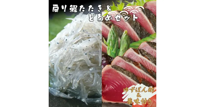 【ふるさと納税】土佐料理司 戻り鰹たたき・どろめセット – 送料無料 魚 さかな カツオ かつお おかず 晩酌 のお供 おさけ お酒に合う おつまみ タタキ いわし イワシ 小魚 稚魚 ポン酢 ぽん酢 食べきりサイズ 高知県 香南市【冷凍】tr-0008