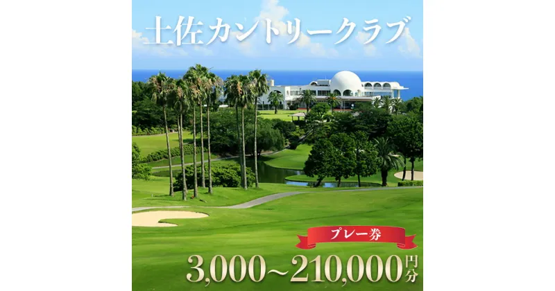 【ふるさと納税】【選べる】土佐カントリークラブ プレー券 3,000〜210,000円分 – ゴルフ場 チケット プレー券 ラウンド コース 趣味 体験 スポーツ アウトドア 手結山開発観光株式会社 高知県 香南市【常温】Rkb-0017