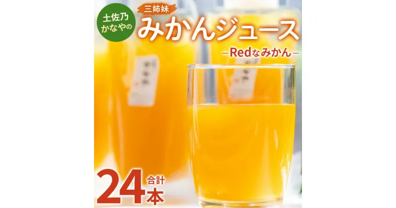 【ふるさと納税】土佐乃かなやのみかんジュース Redなみかん 合計24本 – 柑橘 ミカン 果物 フルーツ 濃厚 果汁 100％ ストレート 飲料 詰め合わせ ギフト お礼 御礼 感謝 のし対応可 合同会社Benifare 高知県 香南市【冷蔵】 be-0035