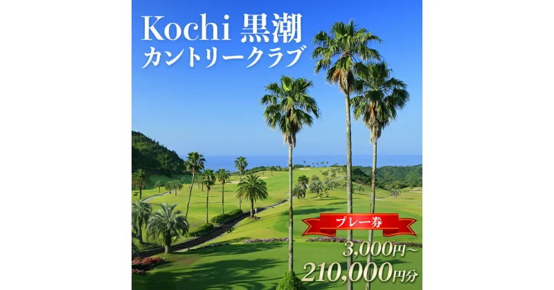 【ふるさと納税】【選べる】Kochi 黒潮カントリークラブ プレー券 3,000～210,000円分 – ゴルフ場 チケット プレー券 ラウンド コース 趣味 体験 スポーツ アウトドア 黒潮観光開発株式会社 高知県 香南市【常温】Rki-0012