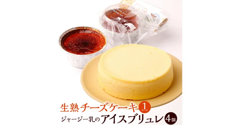 【ふるさと納税】生熟チーズケーキ（1ホール）＆ジャージー乳のアイスブリュレ（4個） チーズケーキ ケーキ アイス ブリュレ おやつ デザート お取り寄せ 高知県 香美市 送料無料