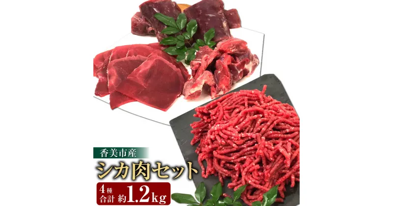 【ふるさと納税】香美市産鹿肉セット（ロース・ミンチ・モモスライス・煮込み用ぶつ切り）計1.2kg ジビエ 鹿肉 鹿 シカ シカ肉 肉 高知県 香美市 送料無料