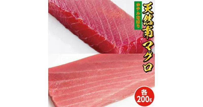 【ふるさと納税】天然南マグロ中トロ200g赤身200g　鮪　南マグロ　中トロ　赤身　刺身　天然　新鮮　贅沢　冷凍