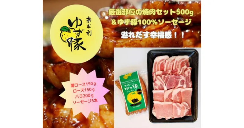 【ふるさと納税】112003　厳選部位の焼肉セット500g＋ソーセージ5本入り　豚肉　焼肉　ブランド豚　 美味しい　おすすめ　人気　高知県