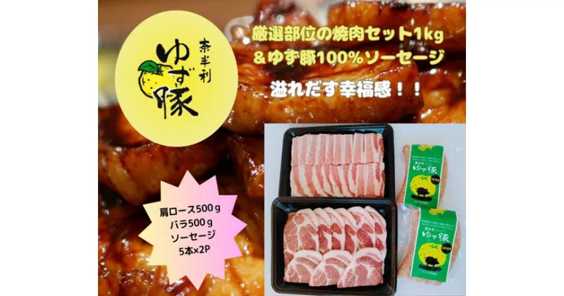 【ふるさと納税】112004　厳選部位の焼肉セット1kg＋ソーセージ5本入り×2P　豚肉　焼肉　ブランド豚　 美味しい　おすすめ　人気　BBQ　高知県