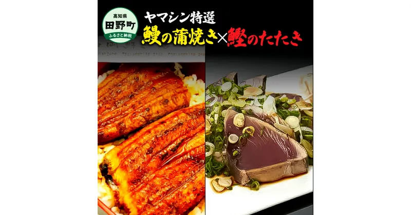 【ふるさと納税】 ヤマシン特選うなぎ蒲焼き・わら焼き鰹たたき うなぎ 鰻 蒲焼 かばやき カツオ 鰹 かつおのタタキ 詰め合わせ セット 海鮮 魚 うなぎ1尾130g カツオのたたき1尾300g 薬味セット 丑の日 冷蔵配送 チルド ご褒美 国産 高知県産 高知 故郷納税 田野町