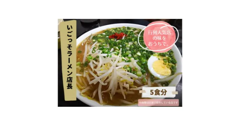 【ふるさと納税】北川村の人気店『いごっそらーめん店長』の塩ラーメン　5人前【配送不可地域：離島】【1517271】