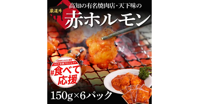 【ふるさと納税】 故郷納税 赤ホルモン 天下味オリジナル本格コチュジャンダレ漬け（150g×6パック） 高知市共通返礼品 人気 牛肉 お肉 小腸 焼き肉 タレ 焼肉 BBQ バーベキュー 冷凍 小分け おつまみ どんぶり お手軽 食べて応援