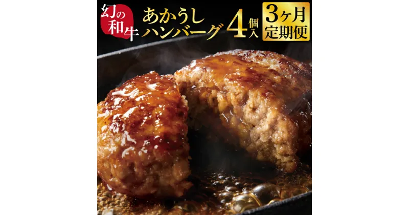 【ふるさと納税】＜高騰に伴い2025年1月1日以降、寄附額改定予定＞ 故郷納税 2万円台《3か月定期便》人気惣菜 数量限定 牛肉 豚肉 創業50年老舗レストランの幻の和牛あかうしハンバーグ130g×4コ＋特製デミソース×1袋、特製トマトソース×1袋 焼くだけ 土佐あか牛