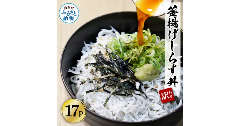 【ふるさと納税】訳あり 高知県産釜揚げしらす (50g×17パック) 簡易梱包 ご自宅用 訳アリ わけあり シラス 小分け 国産 釜揚げ しらす丼 海鮮丼 ゆず付 お茶漬け ごはん 軍艦巻き 手巻き寿司 17人前 大量 大容量 冷凍 おかず お取り寄せ 高知県 返礼品 12000円