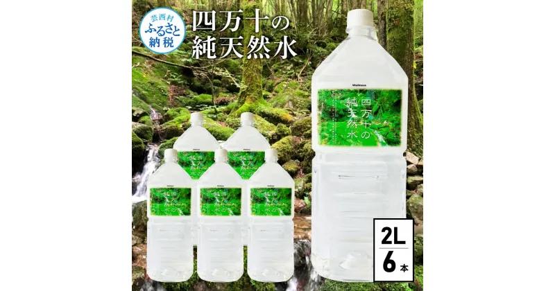 【ふるさと納税】四万十の純天然水 2L×6本 水 天然水 軟水 ナチュラルミネラルウォーター 6000円 モンドセレクション金賞受賞 健康 おいしい お水 飲みやすい おすすめ ご家庭用 ご自宅用 まとめ買い 故郷納税 返礼品 高知 四万十川 清流 常温配送 備蓄 防災