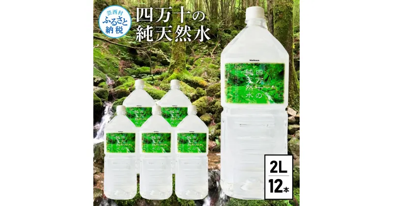 【ふるさと納税】四万十の純天然水 2L×6本 2ケース 水 天然水 軟水 ナチュラルミネラルウォーター 9000円 モンドセレクション金賞受賞 健康 おいしい お水 飲みやすい おすすめ ご家庭用 家庭用 ご自宅用 故郷納税 返礼品 高知 四万十川 清流 常温配送 まとめ買い