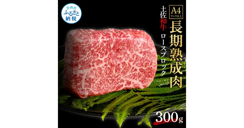 【ふるさと納税】天下味 エイジング工法 熟成肉 土佐和牛 特選ロースブロック 300g エイジングビーフ ロース 牛 ブロック 国産 肉 牛肉 和牛 人気 老舗焼肉店 冷凍 食品 新鮮 真空パック 高級 お祝い 高知 高知県 芸西村 故郷納税 19000円 返礼品 贈り物 贈答 ギフト