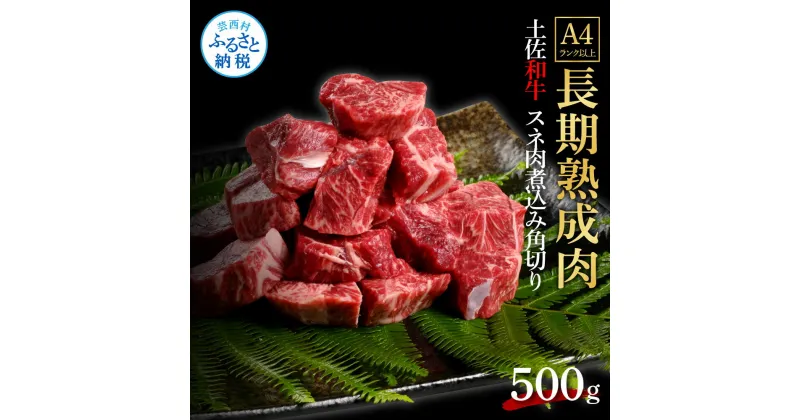 【ふるさと納税】天下味 エイジング工法 熟成肉 土佐和牛 特選スネ肉 煮込み角切り 500g エイジングビーフ スネ肉 国産 肉 牛肉 和牛 カレー シチュー 人気 老舗焼肉店 冷凍 新鮮 真空パック 高級 お祝い 高知 高知県 芸西村 故郷納税 10000円 返礼品 贈り物 贈答 ギフト