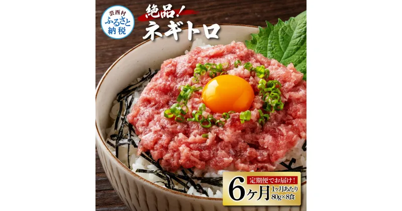 【ふるさと納税】《6ヶ月定期便》まぐろのネギトロ1食80g×8P (約640g）定期便 定期コース 6回 高知県 返礼品 42000円 海鮮 まぐろ ネギトロ丼 まぐろたたき 海鮮丼 そぼろ お寿司 軍艦巻き 手巻き寿司 おかず 便利 かんたん 自然解凍 個食 冷凍配送 小分け お手軽 おいしい