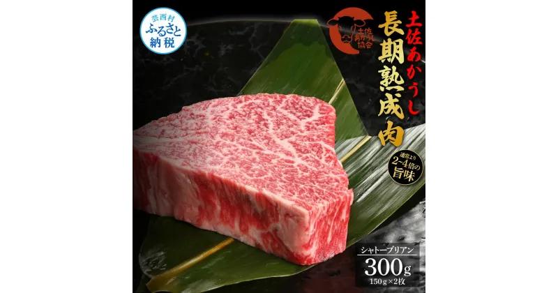 【ふるさと納税】天下味 エイジング工法 熟成肉 土佐あかうし 特選シャトーブリアンステーキ 150g×2枚 エイジングビーフ 国産 あか牛 赤牛 肉 牛肉 和牛 冷凍 新鮮 真空パック 高知 芸西村 故郷納税 60000円 贈答品 ギフト （クラウドファンディング対象）