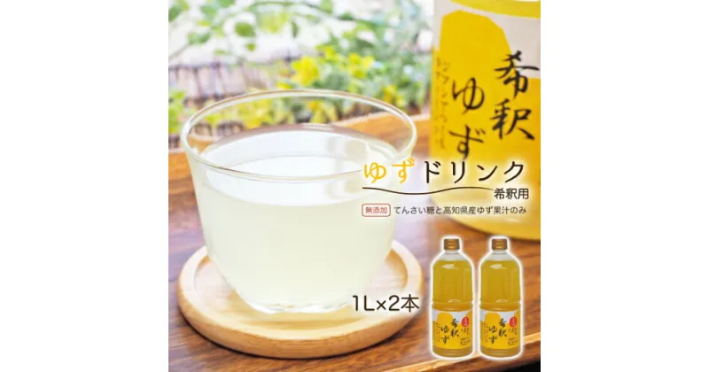 【ふるさと納税】高知アイスの無添加ゆずドリンク「希釈用」1L×2本 yuzu ジュース 6倍 柚子 健康 てんさい糖 自然 ギフト プレゼント 祝い