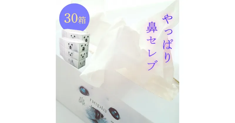 【ふるさと納税】ネピア 鼻セレブボックスティッシュ （30箱）保湿ティッシュ 花粉症 痛くない ティッシュ ソフト 保湿 鼻炎 対策