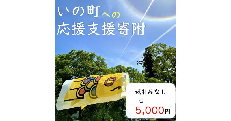 【ふるさと納税】高知県いの町への応援支援寄附（返礼品なし　1口　5,000円）