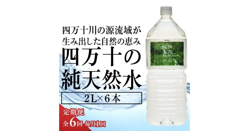 【ふるさと納税】 定期便 6回 ミネラルウォーター 2L × 6本 四万十 純天然水 ペットボトル 水 軟水 2リットル 四万十川