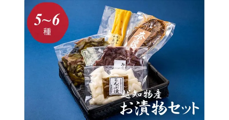 【ふるさと納税】お漬物セット（5～6種類） 漬物 つけもの お漬け物 詰め合わせ 食べ比べ ご飯のお供 おつまみ 高知県 越知町 送料無料