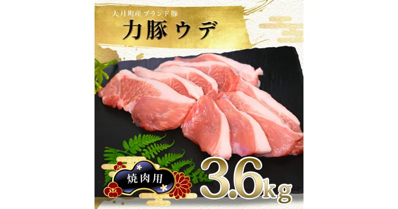 【ふるさと納税】【高知県 大月町産ブランド豚】力豚ウデ肉　焼肉用3.6kg