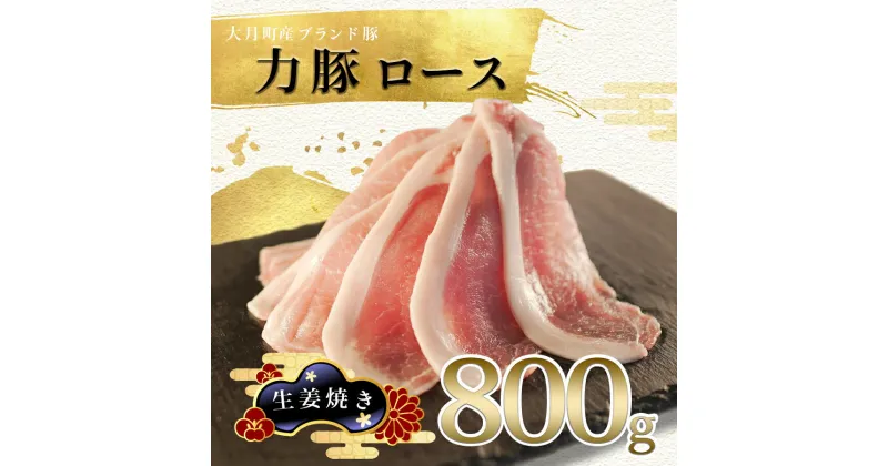 【ふるさと納税】【高知県 大月町産ブランド豚】力豚ロース　生姜焼き用800g