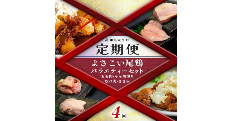 【ふるさと納税】【定期便 4回】よさこい尾鶏 バラエティーセット