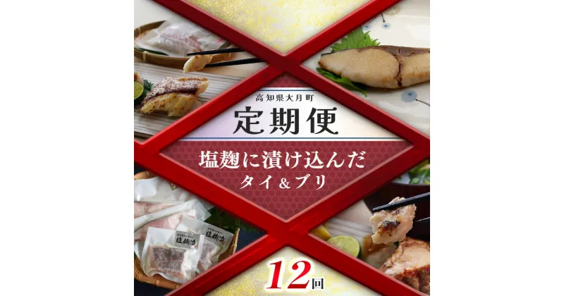 【ふるさと納税】【定期便 12回】塩麹に漬け込んだタイ＆ブリ