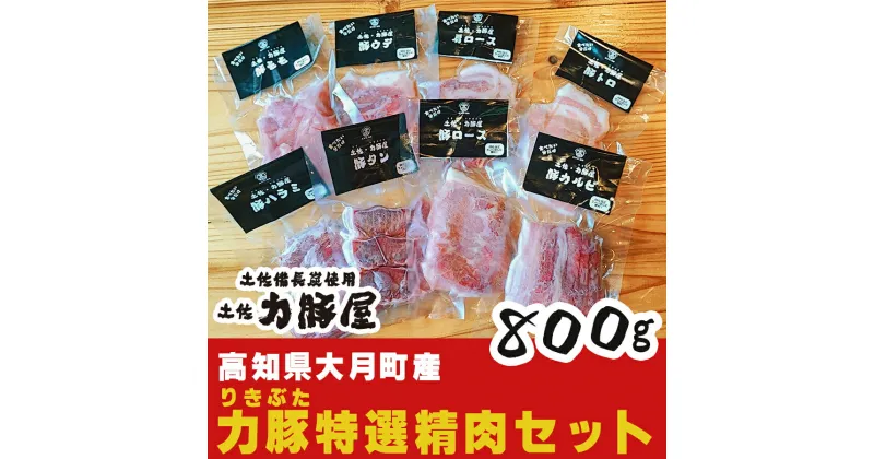 【ふるさと納税】高知県大月町産 力豚 特選精肉セット　8種×100g