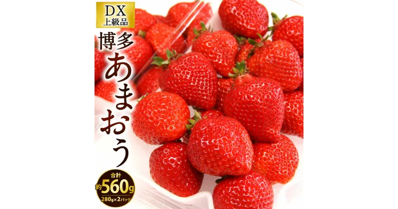 【ふるさと納税】福岡県産 博多あまおう DX上級品 約560g (約280g×2パック入り) いちご フルーツ 旬 果物 あまおう 苺 果汁 デラックス 冷蔵 国産 九州 【2024年12月上旬から12月下旬発送予定】